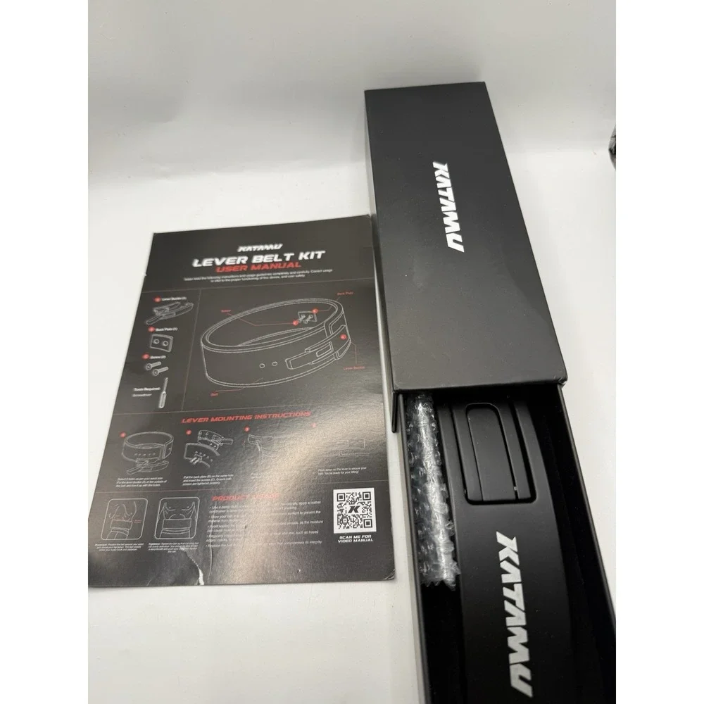 Katamu Vanguard Lifting Belt Weight Lifting Size L NIB‎ With Lever